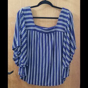 Blue striped blouse